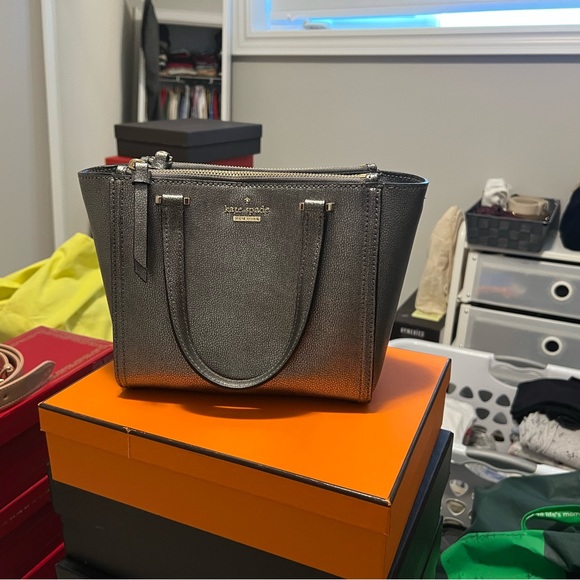 Kate Spade Patterson Drive Mini Kona Satchel - Grey/Silver - Picture 2 of 8